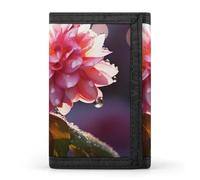 QMNRTK Portefeuille fin à triple pli avec motif floral - Personnalisable - Avec blocage RFID - Pour homme et femme - Style - Taille unique, Style :, Taille unique