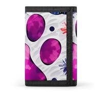 QMNRTK Portefeuille fin à triple pli coloré avec motif de pattes - Portefeuille fin avec gravure RFID - Pour homme et femme - Style - Taille unique, Style :, Taille unique
