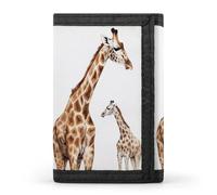 QMNRTK Portefeuille fin à triple pli motif girafe personnalisable avec blocage RFID pour homme et femme, style, taille unique, Style :, Taille unique