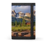 QMNRTK Portefeuille fin à triple pli National Park personnalisé gravé RFID pour homme et femme, style, taille unique, Style :, Taille unique