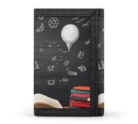 QMNRTK Portefeuille fin à triple pli, portefeuille fin personnalisé gravé avec blocage RFID pour homme et femme