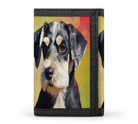 QMNRTK Portefeuille fin à triple pli pour chien avec gravure RFID pour homme et femme, style, taille unique, Style :, Taille unique