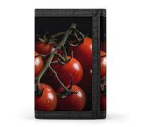QMNRTK Portefeuille fin à triple pli pour tomates mûres, portefeuille fin personnalisé gravé RFID pour homme et femme, style, taille unique, Style :, Taille unique