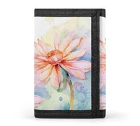 QMNRTK Portefeuille fin à triple volet avec motif libellules volantes et fleurs de lys - Portefeuille fin personnalisé gravé RFID pour homme et femme - Style - Taille unique, Style :, Taille unique