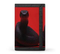 QMNRTK Portefeuille fin à triple volet en forme de serpent aux yeux noirs, portefeuille fin personnalisé avec blocage RFID pour homme et femme, style, taille unique, Style :, Taille unique
