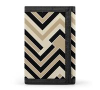 QMNRTK Portefeuille fin noir clair et beige à trois volets, portefeuille fin personnalisé gravé RFID pour homme et femme, style, taille unique, Style :, Taille unique