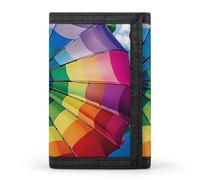 QMNRTK Portefeuille parapluie coloré à triple pli, portefeuille fin personnalisé gravé RFID pour homme et femme, style, taille unique, Style :, Taille unique