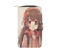 QMNRTK Portefeuille pour cartes de crédit avec blocage RFID - Portefeuille fin à deux volets en cuir véritable minimaliste avec poche avant pour homme et femme - Style : 19,7 x 11 x 3,5 cm, Style :,