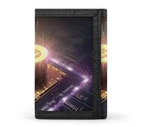 QMNRTK Processeur informatique avec portefeuille à triple volet, portefeuille fin personnalisé gravé RFID pour homme et femme, style, taille unique, Style :, Taille unique