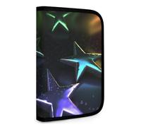 QMNRTK Stars Portefeuille compact multifonctionnel pour carte de crédit avec fermeture éclair - Blocage RFID - Portefeuille à deux volets pour homme et femme - Style - Taille unique, Style :, Taille