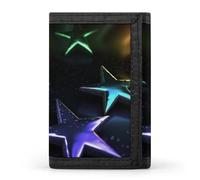 QMNRTK Stars Portefeuille fin à triple pli, portefeuille fin personnalisé gravé RFID pour homme et femme, style, taille unique, Style :, Taille unique