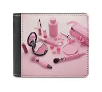 QMNRTK Sweet Cosmetics - Portefeuille en cuir à deux volets pour homme et femme, blocage RFID, capacité supplémentaire, coutures ultra résistantes, portefeuille fin avec 8 emplacements pour cartes,