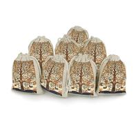 QMNRTK Tree of Life Lot de 8 petits sacs vides en mousseline avec cordon de serrage en coton réutilisables et lavables pour herbes, épices, bonbons, savon, bijoux, cadeaux de mariage
