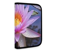 QMNRTK Water Lily Portefeuille compact multifonction pour carte de crédit avec fermeture éclair et blocage RFID pour homme et femme, style, taille unique, Style :, Taille unique