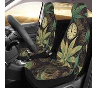 QMNSEHF A Puff Weed Lot de 2 housses de siège avant universelles pour voiture, berline, camion, SUV