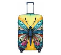 QMNSEHF Housse de protection élastique lavable en élasthanne pour valises de 45,7 à 81,3 cm, Noir , L