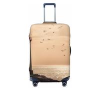 QMNSEHF Housse de protection élastique lavable pour valise de voyage en élasthanne anti-rayures pour bagages de 45,7 à 81,3 cm, Noir , XL