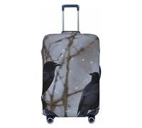 QMNSEHF Housse de protection élastique lavable pour valise de voyage en élasthanne anti-rayures pour bagages de 45,7 à 81,3 cm, Noir , S