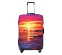 QMNSEHF Housse de protection élastique lavable pour valise, housse de valise, anti-rayures, en élasthanne, convient aux bagages de 45,7 à 81,3 cm, Noir , M
