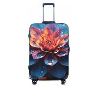 QMNSEHF Housse de protection élastique lavable pour valises de voyage - Motif floral - Anti-rayures - En élasthanne - Convient aux bagages de 45,7 à 81,3 cm, Noir , XL