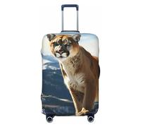 QMNSEHF Housse de protection élastique lavable pour valises de voyage Panther Mountain Lion - Anti-rayures - En élasthanne - Convient aux bagages de 45,7 à 81,3 cm, Noir , M