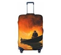 QMNSEHF Housse de protection pour bagages de voyage, élastique, lavable, pour homme et bateau, housse anti-rayures en élasthanne, convient aux bagages de 45,7 à 81,3 cm, Noir , XL