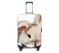QMNSEHF Housse de protection pour valise de voyage élastique lavable en forme de lapin anti-rayures en élasthanne pour bagages de 45,7 à 81,3 cm, Noir , S