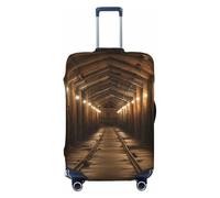 QMNSEHF Housse de protection pour valise, élastique, lavable, anti-rayures, en élasthanne, convient aux bagages de 45,7 à 81,3 cm, Noir , S