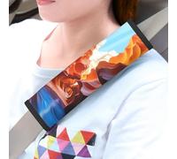 QMNSEHF Lot de 2 coussinets universels pour ceinture de sécurité de voiture Antelope Canyon Harnais Housses de sangle de landau Coussin d'épaule pour accessoires d'intérieur de voiture