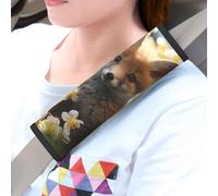 QMNSEHF Lot de 2 coussinets universels pour ceinture de sécurité de voiture - Housse de ceinture de sécurité pour bébé animal au printemps - Housses de sangle de landau - Coussin pour ceinture de