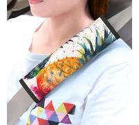 QMNSEHF Lot de 2 coussinets universels pour ceinture de sécurité de voiture - Motif fruits tropicaux