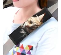QMNSEHF Lot de 2 coussinets universels pour ceinture de sécurité de voiture, pour harnais de sieste, chaton, landau, ceinture de sécurité, coussin d'épaule pour accessoires d'intérieur de voiture