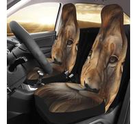 QMNSEHF Lot de 2 housses de siège avant universelles pour voiture, berline, camion, SUV - Motif tête de lion africain