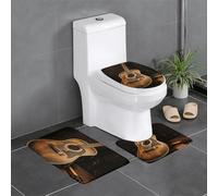 QMNSEHF Old west - Lot de 3 tapis de bain doux et absorbants, tapis de contour en forme de U, housse de couvercle de toilette, tapis de bain antidérapant pour salle de bain, tapis de douche, 61 x 40,6