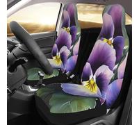QMNSEHF Pansy Perfection Lot de 2 housses de siège avant universelles pour voitures, berlines, camions, SUV