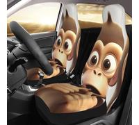QMNSEHF The Silent Monkey Lot de 2 housses de siège avant universelles pour voitures, berlines, camions, SUV