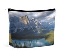 QMNVBDS Banff National Park Trousse de toilette de voyage pour femme - Imperméable - Petite pochette à fermeture éclair - Sac de voyage portable pour articles de toilette - Jolie pochette de