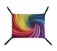 QMNVBDS Hamac en spirale arc-en-ciel pour chat, furet, cochon d'Inde, rat, lit pour chat, chinchilla, hamster, hamac pour chat, fournitures pour animaux domestiques