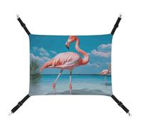 QMNVBDS Hamac pour chat flamant rose dans l'eau, hamac, furet, cochon d'Inde, rat, lit pour chat, chinchilla, hamster, hamac pour chat
