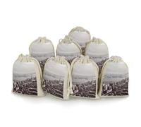 QMNVBDS Mumbai City Lot de 8 sacs cadeaux en mousseline avec cordon de serrage et cordon de serrage