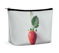 QMNVBDS Une trousse de maquillage à suspendre en forme de fraise pour femme - Trousse de toilette étanche - Petite pochette à fermeture éclair - Sac de voyage portable pour articles de toilette