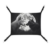 QMNVBDS Wolves Under The Moon Hamac pour chat, furet, cochon d'Inde, rat, lit pour chat, chinchilla, hamster ou chat