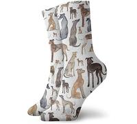 QMS CONTRACTING LIMITED Greyhounds, Wippets and Lurcher Dogs! Chaussettes de compression pour homme et femme 30 cm