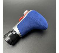 QMSOZMD Pièces automobiles Pommeau de levier vitesse en cuir carbone, pour AUDI Q7 Q5 A3 A4 A5 A6 A7 C6 C7 4G1 713 139 4G1713139(Blue Suede Leather)