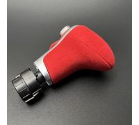 QMSOZMD Pièces automobiles Pommeau de levier vitesse en cuir carbone, pour AUDI Q7 Q5 A3 A4 A5 A6 A7 C6 C7 4G1 713 139 4G1713139(Red Suede Leather)