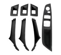 QMTVFSRH Poignée Intérieure Pour Série 5 F10 F11 2010-2017 Poignée Porte Intérieure Panneau Garniture Traction Couvercle Interrupteur Fenêtre Ensemble(Noir,RHD)