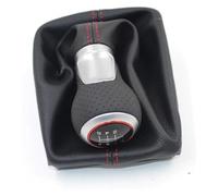 QMTVFSRH Pour A4 S4 B8 8K A5 8T Q5 8R S Line 07-15 5 Vitesses 6 Vitesses Pommeau Levier Vitesse Cuir RED LINE Pommeau Vitesse(Red Ring R123456)