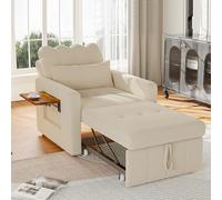 QMTXBYJ Canapé-lit 3 en 1 avec Fonction lit et Table à Plateau Pliable,Canapé Convertible avec Fonction Couchage 190x108 cm,Dossier réglable en 5 Positions,Canapé en Tissu Chenille avec Coussin