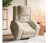 QMTXBYJ Fauteuil de Massage Electrique, Fauteuil Releveur Électrique Relax et Fonction Massage et Chaleur, Inclinaison Réglable et Repose-Pieds, Fauteuils Massant, Fauteuils Relax Inclinable (Brun)