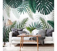 QMTZDQ Papier peint Forêt Tropicale Plante 3D Peinture Murale Vert Feuille De Bananier Papier Peint Pour Salon Salle À Manger Décoration,350x256cm, 350x256cm(LxH)